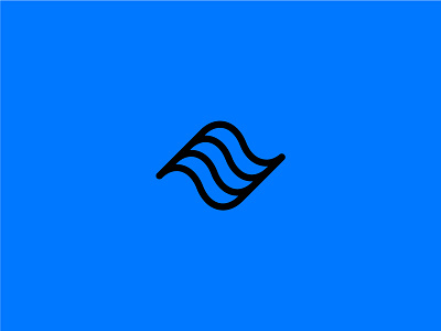 Wavy Logo fitness icon logo mark minimal modern movement wave