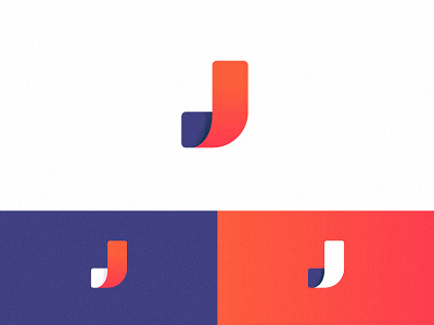 Logo Concept agency curve digital gradient icon j logo mark tech