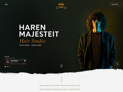 Haren Majesteit (barbershop) website barber barbershop branding design hair haircut hairstyle web