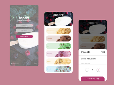 scoope app design figma mobile ui