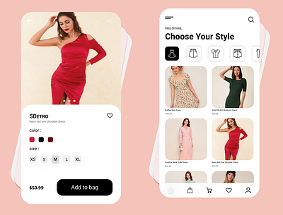 Choose your style app branding clothes design fashion fashion design figma flat icon mobile style ui ui ux ux