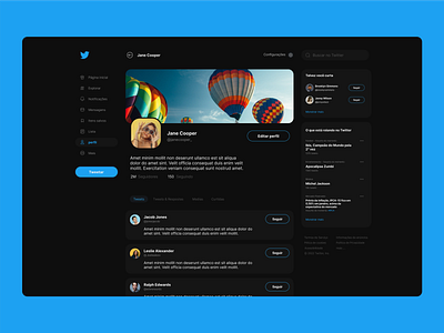 twitter profile redesign app branding design illustration ux