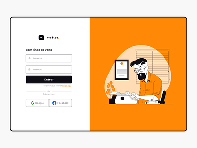 Writter app branding club design illustration landing page social media ui ux web design web site