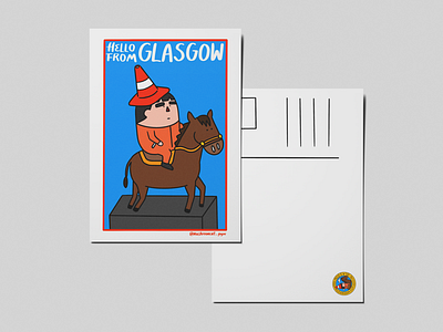 Postcard design. Glasgow, Scotland