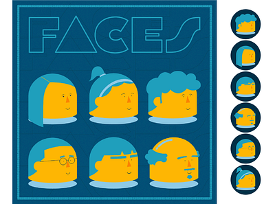 Faces illustration character character design characterdesign illustration illustrationdaily pantone vector art vector illustration vectorart