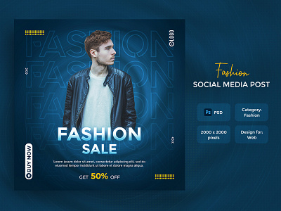 Fashion sale social media post or web banner