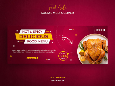 Food sale social media cover template