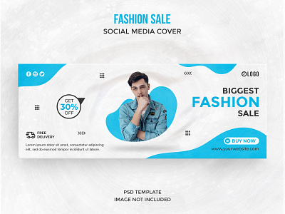 Fashion sale social media cover template