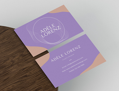 Business Card aesthetic branding business business card business card design design graphic graphic design lineart minimal pink purple ui