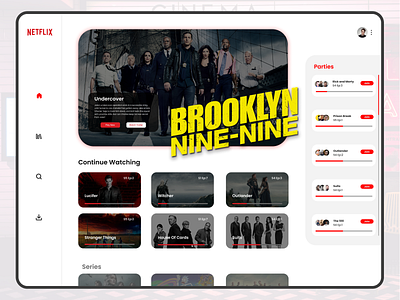 Netflix Redesign branding design graphic design illustration illustrator interface interface design logo minimal product design redesign typography ui ui design ux ux design vector visual design