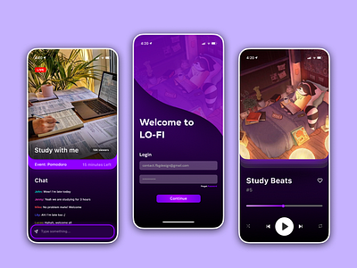 Lofi App Design app design design graphic design interface design mobile mobile design product design ui ui design user interface user interface design ux ux design visual design