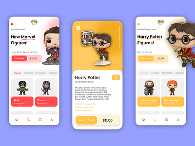 Funko Pop! App Design app design concept design design graphic design interface design mobile mobile design product design ui user experience user experience design user interface user interface design visual design