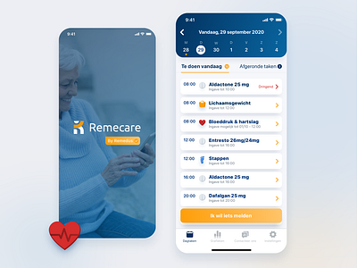 Remedus Care app app appwise x wisemen care design health healthcare ui ux