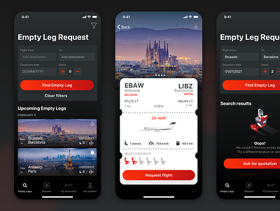 ASL - Private Jets app appwise x wisemen booking design plane private jet ui ux