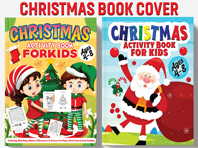 KDP Christmas Book Cover Design For Kids ages 4-8