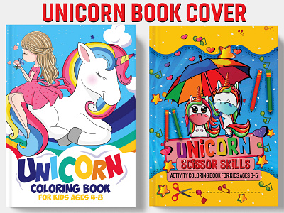 KDP Unicorn Book cover design for kids adult Amazon