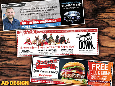 Display Ad Design ad design colorado graphic design layout magazine design marketing small business typography