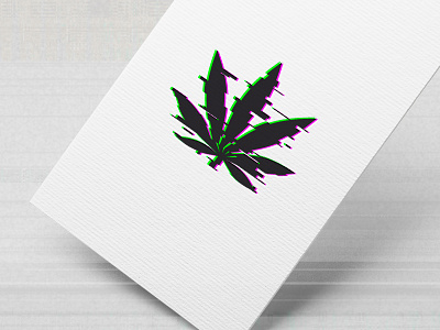 GreenScreens logo design art direction branding cannabis corporate identity dispensaries flou ink glitch graphic design graphiste freelance logo logo design weed