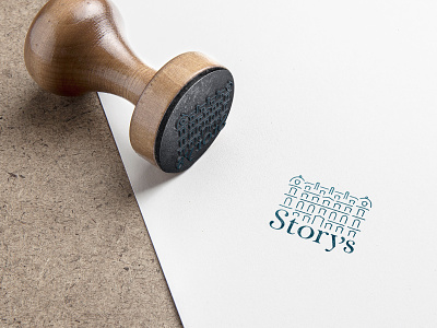 Story's logo design art direction branding building classy corporate identity facade french touch graphic design graphiste freelance logo mockup paris print real estate stamp