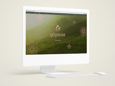 Homepage design for Goyavaa art direction branding coral corporate identity digital graphic design green home page mockup natural organic tea tea brand ui ux web design website