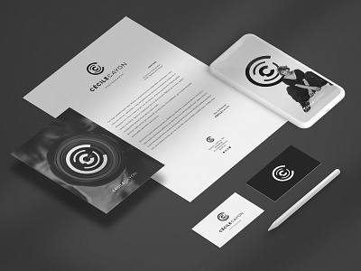 Cécile Cayon Photo / Corporate Identity art direction black white brand identity branding camera lens camera logo corporate identity graphic design graphiste freelance logo mockup photographer photographer logo print design stationaries