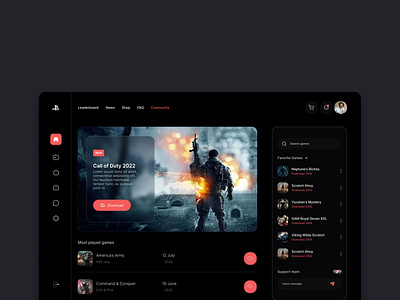 Gaming web app game ui design uiux