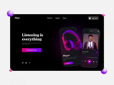 Playrr music app 3d animation branding design graphic design illustration logo mobile app design mobile design mobile ui mobile ui design motion graphics ui ui design uiux