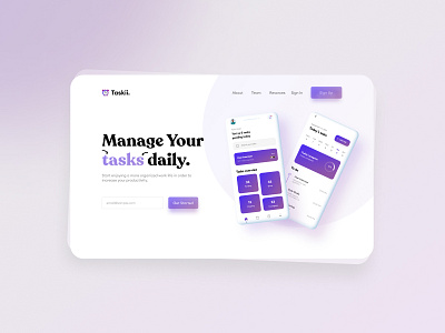 Task  manager landing page