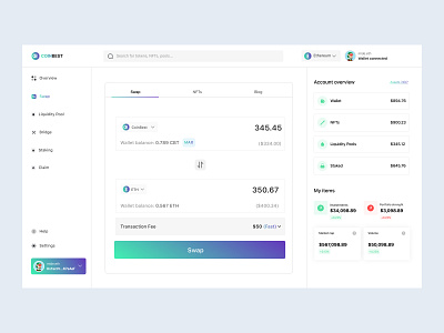 CoinBase Swap UI