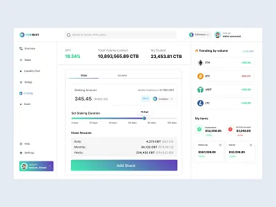 CoinBase Staking Page blockchane design illustration logo mobile app design mobile design mobile ui mobile ui design staking ui ui design uiux web3