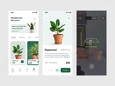 Plant AR ar augmented reality design mobile app design mobile design mobile ui mobile ui design ui ui design uiux xr