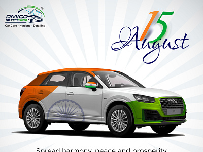 Festival Creative Independence Day 15 August Post Car Design