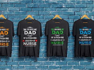 NURSE DAD AWSOME T-SHIRT DESIGN abrarshakil1999 dad t shirt design fathersday icon illustration love t shirt design medical t shirt design merch by amazon shirts merchandise design nurse nurse quotes nurse t shirt design t shirt design ideas t shirt mockup vintage logo