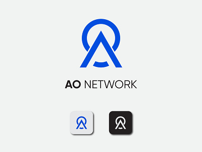 A O Network Modern Abstract Logo Design abstract logo ao ao logo app app icon branding creative design logo logo design logo designer modern modern logo design network logo owner