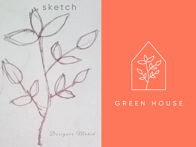 Green House Organic Logo Design