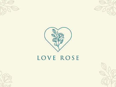 Love Rose Botanical Logo Design