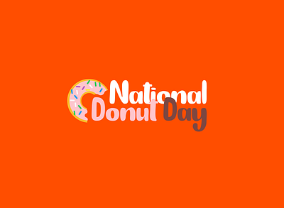 National Donut Day branding design graphic design logo vector