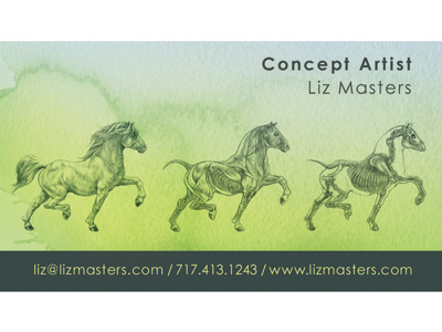 Expo Cards animation business card concept art horse visual development