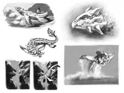Draco marina (further thumbnails) dragon marine monster ocean saltwater sea sea dragon sea monster