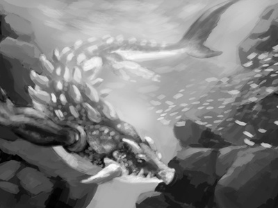 Draco marina sketch #2 dragon marine monster ocean saltwater sea sea dragon sea monster