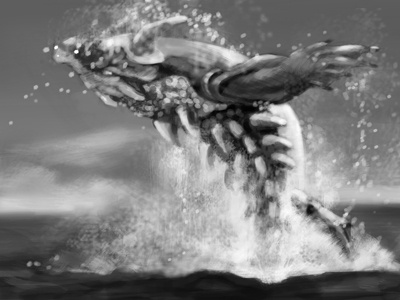 Draco marina sketch #1 dragon marine monster ocean saltwater sea sea dragon sea monster