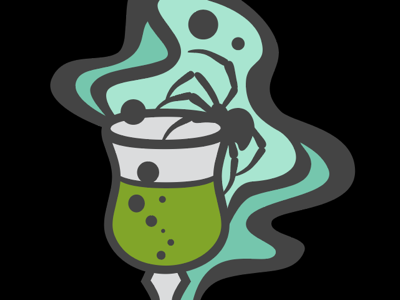 Spider Bite Enamel Pin Design bite cup drink elixir goblet magic poison potion spell spider witch wizard