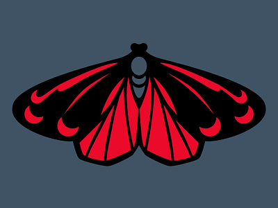 Cinnabar Moth Enamel Pin Concept black moth cinnabar moth lepidoptera moth moth jewelry moth pin poison red moth