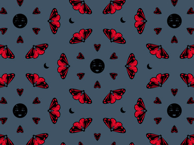 Cinnabar Moth and New Moon Alternate WIP