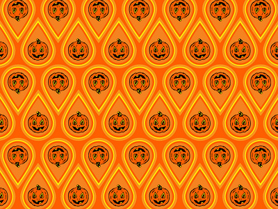 Twin Flame Jack Pattern WIP #1 autumn enamel pin fire flame halloween illustration jackolantern love magic pattern pumpkin