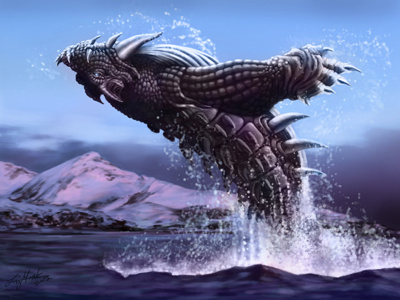 Armored Sea Dragon (Draco marina) dragon liz masters marine monster ocean saltwater sea sea dragon sea monster