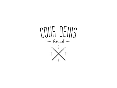 Cour Denis Festival branding design flat icon logo minimal vector