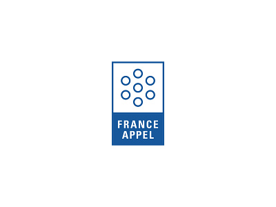 France Appel branding design flat icon logo minimal vector