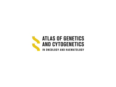 Atlas of Genetic branding design flat icon logo minimal vector