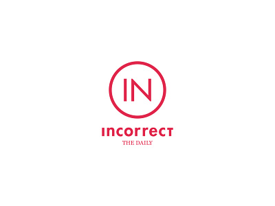 InCorrect branding design flat icon logo minimal vector